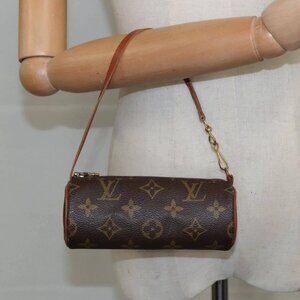 LOUIS VUITTON Monogram Papillon Pouch LV Auth